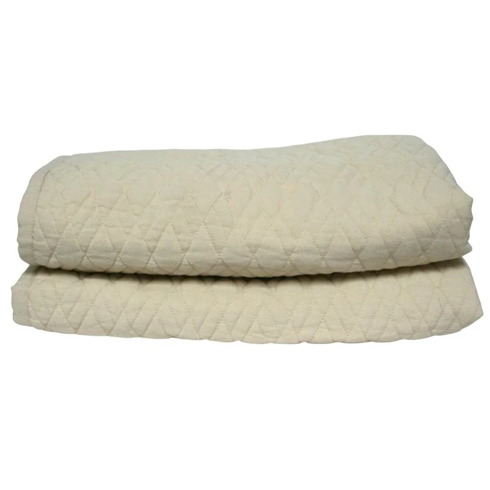 Frontgate Standard Pillow Shams Set 2 Quilted Cream Linen Cotton 20x26 Luxury‎